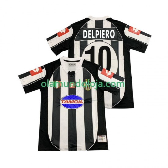 Camisola Juventus DEL PIERO 10 2003 Retro Homem Equipamento Primeiro 2002 Manga Curta